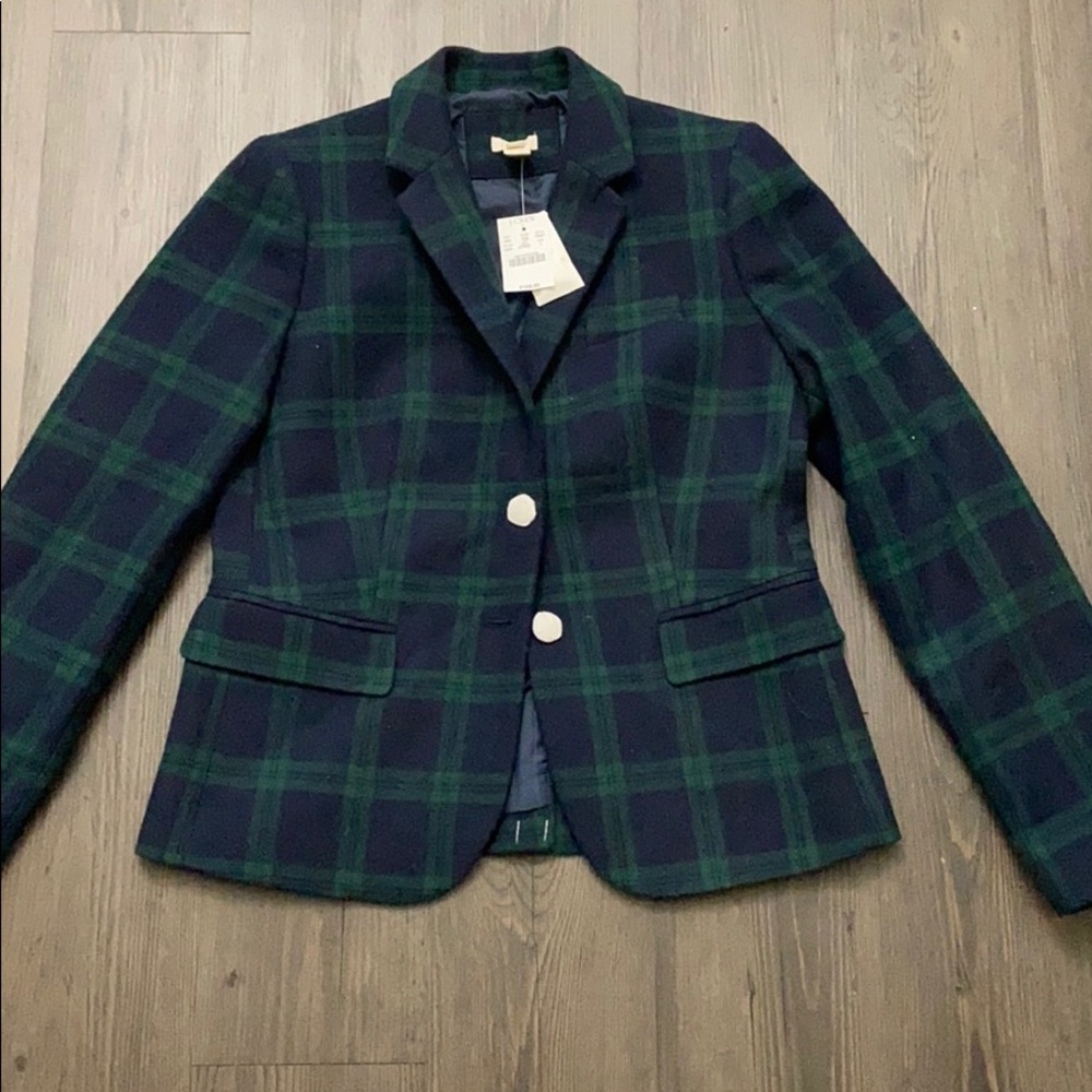 BNWT J.Crew Tartan Plaid Blazer Size 4